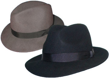 Center dent black fedora.