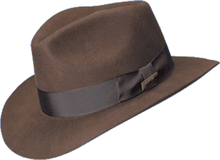 Indiana Jones hat, brown crushable fedora