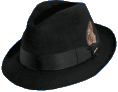 Black Casual Center Dent Fedora Hat