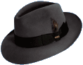 Gray Teardrop Crown Fedora Hat